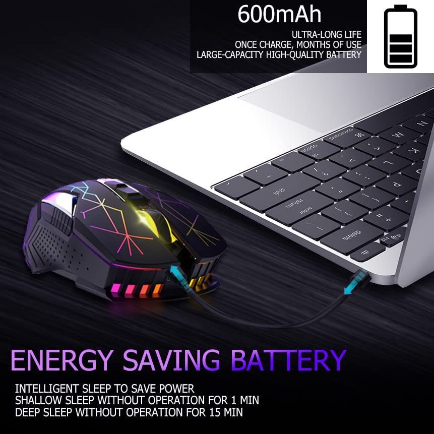 2.4G Wireless Charging Computer Mouse USB Gaming Mice Silent X18 For PC Laptop